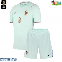 Frankrike Aurelien Tchouameni #8 Bortedraktsett Barn VM 2026 Kortermet (+ Korte bukser)